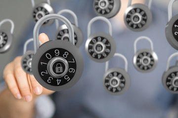 security data code digital in hand