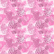 Illustrated abstract seamless pink pattern