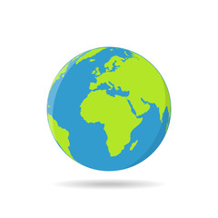 Poster - Earth globes isolated on a white background in a flat design