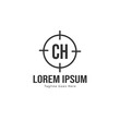 © Robani - Initial CH logo template with modern frame. Minimalist CH letter logo vector illustration