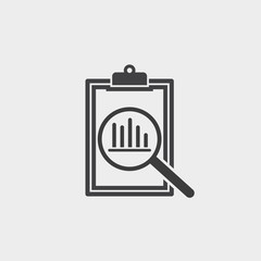 Fototapete - Analysis icon in a flat design. Vector illustration