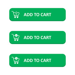 Aufkleber - Set of add to cart button in a flat design