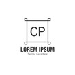 © Robani - Initial CP logo template with modern frame. Minimalist CP letter logo vector illustration