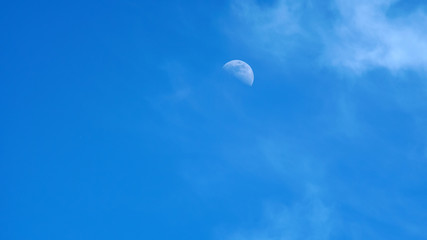 Wall Mural - moon on a blue sky day