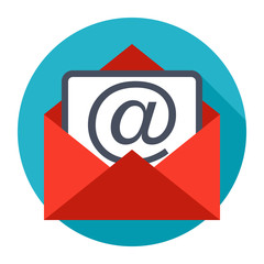Envelope email icon isolated on white background
