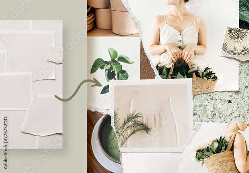 Download Realistic Torn Paper Photo Collage Mockup Buy This Stock Template And Explore Similar Templates At Adobe Stock Adobe Stock Yellowimages Mockups