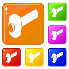 Wall Mural - Sledgehammer icons set collection vector 6 color isolated on white background
