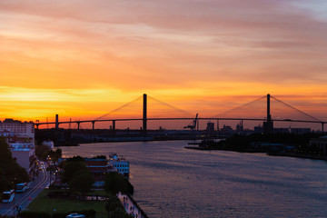 Sticker - The Sydney Lanier Bridge across the Savannah River