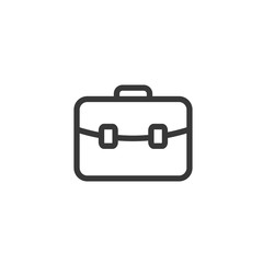 Poster - Briefcase icon. Bag symbol. Flat vector sign isolated on white background. Simple vector illustration for graphic and web design.
