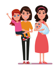 Sticker - family avatar cartoon character portrait