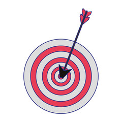 Sticker - Target dartboard business symbol isolated blue lines