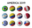 America 2019. Football/soccer balls.