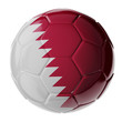 Soccer ball. Flag of Qatar