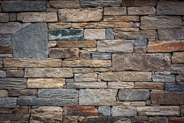 Abstract Stone Texture Background of Wall Fence, Home Architecture and Gardening Decorative Design, Architectural Granite Walling of Exterior and Interior Decor. Pattern Backgrounds for Housing