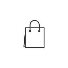 Aufkleber - shoping bag icon black color editable. shoping bag symbol Flat vector sign isolated on white background. Simple vector illustration for graphic and web design.