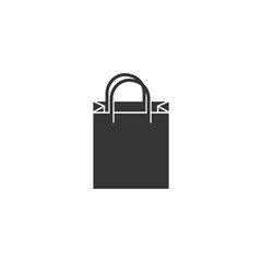Aufkleber - shoping bag icon black color editable. shoping bag symbol Flat vector sign isolated on white background. Simple vector illustration for graphic and web design.