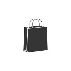 Aufkleber - shoping bag icon black color editable. shoping bag symbol Flat vector sign isolated on white background. Simple vector illustration for graphic and web design.