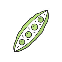 Wall Mural - Pea pod color icon