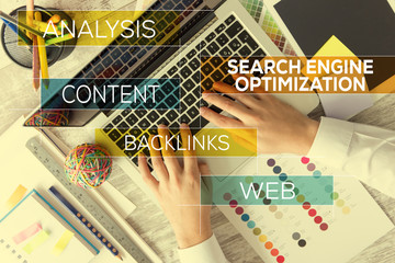 Wall Mural - search engine optimization concept