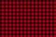 Red Black Lumberjack plaid seamless pattern
