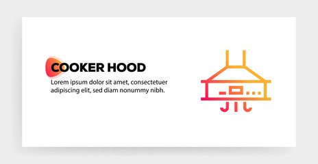 Poster - COOKER HOOD ICON CONCEPT