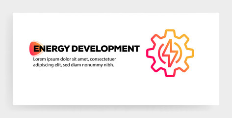 Sticker - ENERGY DEVELOPMENT ICON CONCEPT