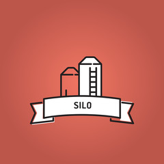 Wall Mural - SILO LINE ICON SET