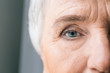 Leinwandbild Motiv Face of elderly woman, closeup