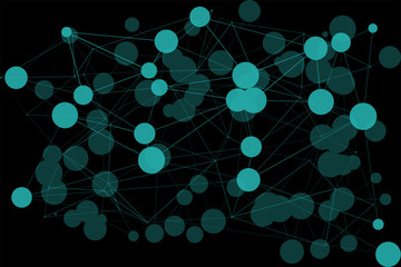 Wall Mural - dots and lines technology creative many triangles template, geometric abstract concept