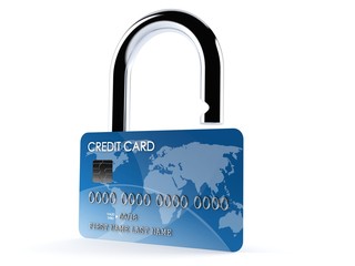 Sticker - Credit card padlock concept