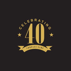 Wall Mural - Celebrating 40th years anniversary logo design