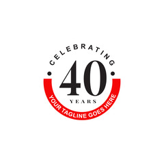 Wall Mural - Celebrating 40th years anniversary logo design