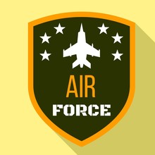 Fighter Air Force Logo. Flat Illustration Of Fighter Air Force Vector Logo For Web Design