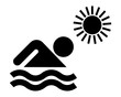 Pittogramma persona che nuota - vettoriale 