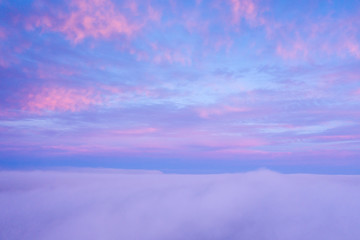 Wall Mural - beautiful sunset cloudy sky from aerial view.