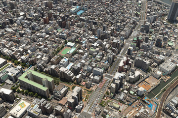 aerial view of city