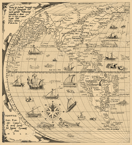 Obraz stara mapa  antyczna-mapa-swiata