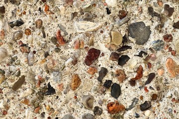 Detailed close up surface of aged and weathered concrete wall textures in high resolution