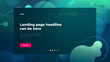 © great_bergens - Teal Liquid color background design for Landing page site. Fluid gradient shapes composition. Futuristic design posters. Eps10 vector.