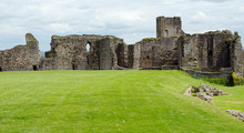 Interior View Of Norman Castle Walls At Richmond, North Yorkshire, England