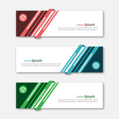 Wall Mural - set of abstract design banner template.