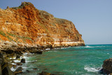 Fototapeta  - The Black Sea coast to of the protected site Bolata, Kavarna municipality, Bulgaria.