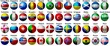 Footballs 2022  48 footballs soccer balls with different national flags on a  white background
