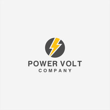 Volt Electric Charge Logo Icon Illustration Vector Graphic Template Download