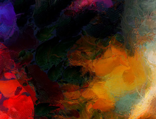 Canvas Print - Colorful Hot Abstract Painting