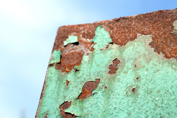 Wall Mural - Rusty metal sheet, old grunge metal texture use for background, industrial texture for abstract Background. Iron surface rust.