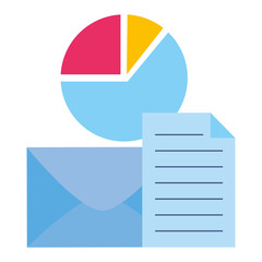 Sticker - business report chart email document