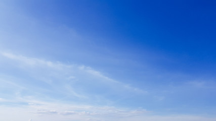 Wall Mural - clear blue sky with white cloud background. Clearing day and Good weather in the morning.