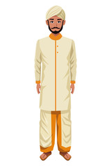 Poster - indian man wearing traditional hindu clothes