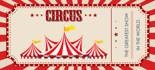 Wall Mural - a circus ticket template